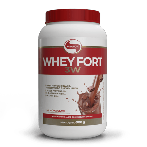 Whey Fort 3W Chocolate Vitafor 900g