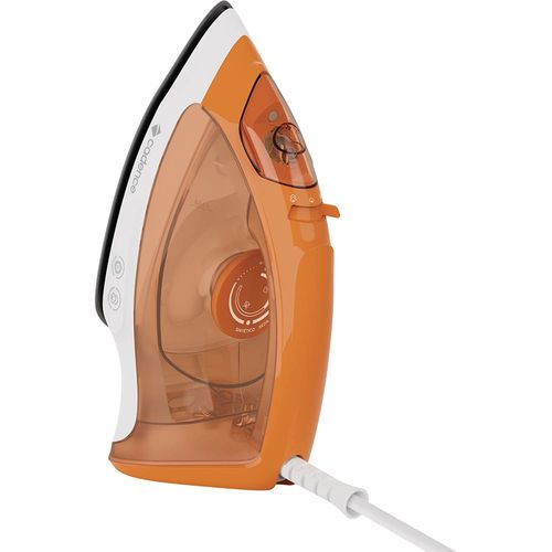 Ferro de Passar 2 em 1 a Vapor e Seco Cadence IRO210 com Base Antiaderente e Spray de Água – Laranja 220V