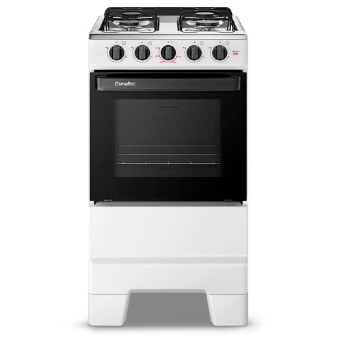 Fogão Esmaltec 4 Bocas Ideal Pop com Mesa em Inox Branco - Bivolt