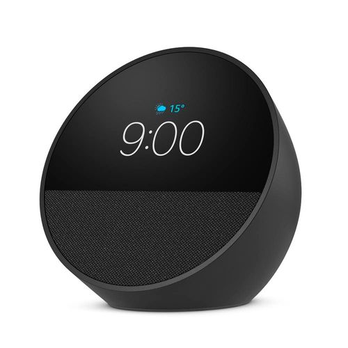 Echo Spot (2024) com Alexa, Despertador Inteligente com Som Vibrante – Preto