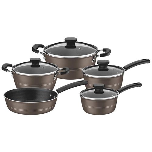 Conjunto de Panelas Tramontina Sicilia com Revestimento Antiaderente Starflon Excellent Avelã– 5 Peças