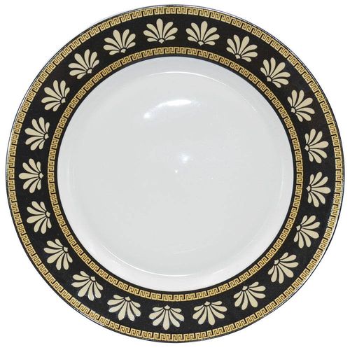 Aparelho de Jantar 42 Peças L Hermitage New Bone China - Branco/Preto