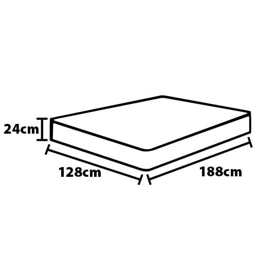 Colchão Viúva Castor New Alfa One com Molejo Tecnopedic, Euro Pillow e Revestimento em Malha 24x128x188cm - Cinza/Branco