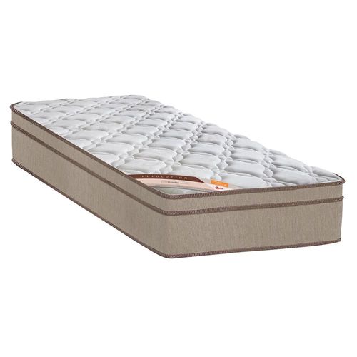 Colchão Solteiro Castor Revolution com Euro Pillow e Molas Bonnel 27 x 88 x 188 cm - Bege