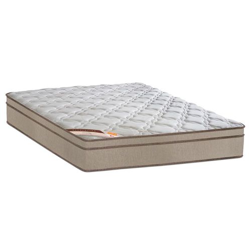 Cama Box Casal Castor Revolution com Mola Bonnel 66x138x188cm – Branco/Bege