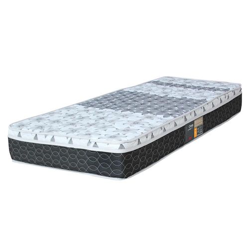 Cama Box Solteiro Castor Sleep Class com Mola Bonnel 64x78x188cm – Branco/Cinza