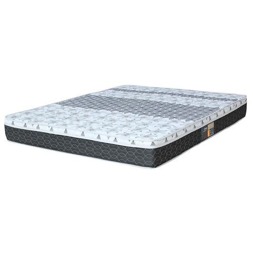 Cama Box Queen Size Castor Sleep Class com Mola Bonnel 64x158x198cm – Branco/Cinza