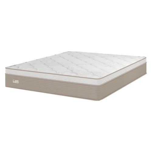 Colchão Queen Size Umaflex Milão com Euro Pillow e Molas Ensacadas 30x158x198 – Bege/Branco