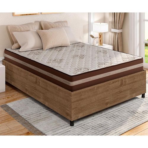 Box de Casal Barreto Lonçarcci Inova com Colchão Hellen Millenium Espuma D33 - 141,4cm de largura