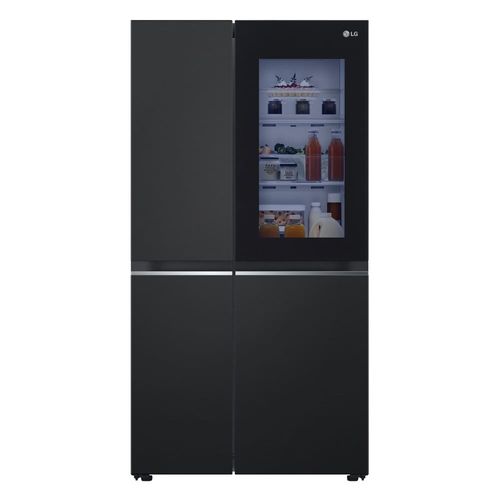 Geladeira LG Side by Side GC-V257SQV com Tecnologia Smart Inverter InstaView e Design Premium Black Inox - 647 litros 110V