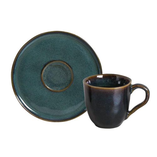 Conjunto de Xícaras de Café com Pires Porto Brasil Bio Oceano 6 peças - 120 ml