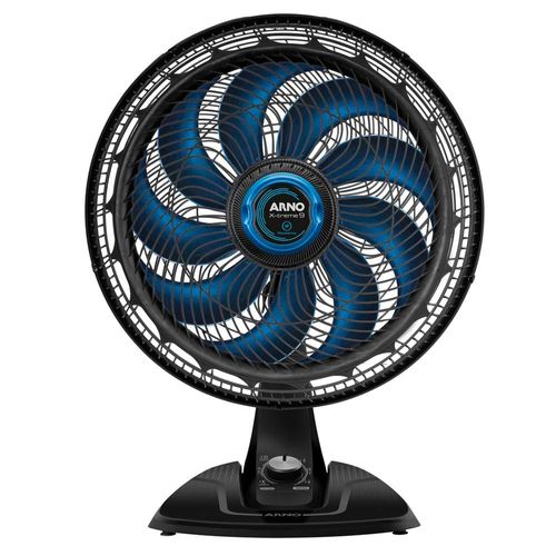 Ventilador de Mesa Arno XTREEM VE95 40cm com 9 pás e 3 velocidades e 160W - Preto / Azul 220V