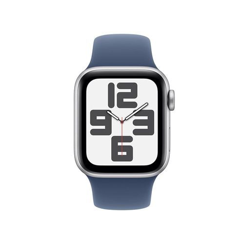 Apple Watch SE GPS + Cellular, Caixa Prateada de Alumínio – 40 mm, Pulseira Esportiva Denim – P/M