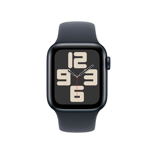 Apple Watch SE GPS, Caixa meia-noite de alumínio – 40 mm, Pulseira esportiva meia-noite – P/M