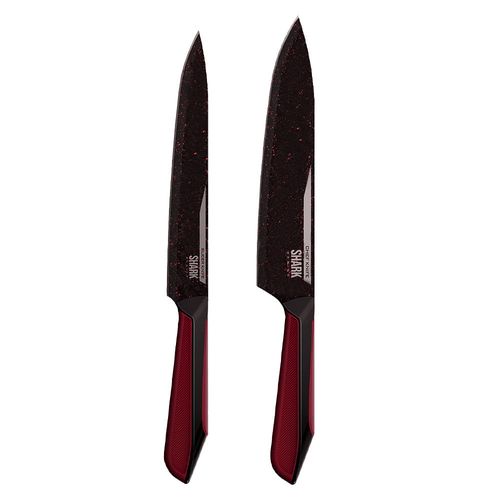 Conjunto de Facas Ichef Polishop - Professional Cut - Shark Series - Red