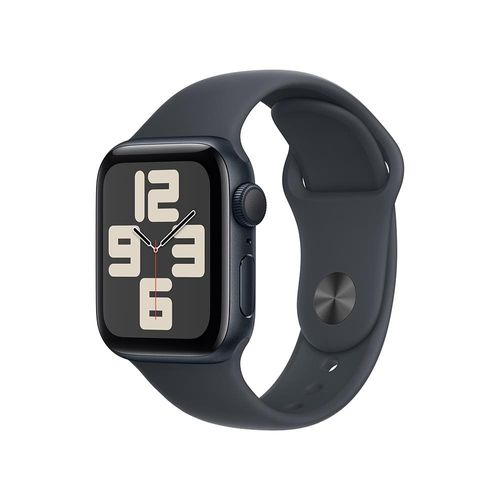 Apple Watch SE GPS, Caixa Meia-noite de Alumínio – 40 mm e Pulseira Esportiva Meia-noite – M/G