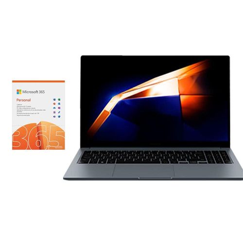 Notebook Samsung Galaxy Book4 Intel Core i5, 8GB RAM, 256GB SSD, Windows 11 Home, Grafite NP750XGJ-KG4BR + Microsoft 365 Personal 1TB Nuvem