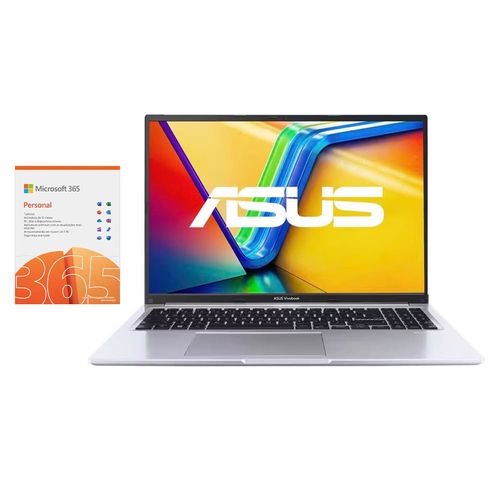 Notebook ASUS Vivobook 16 com Processador Intel Core i7, 16GB RAM, 512GB SSD,Windows 11 X1605VA-MB763W + Microsoft 365 Personal 1TB Nuvem