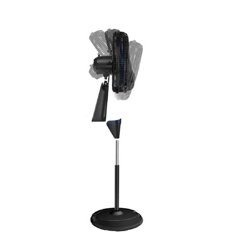 Ventilador de Coluna Arno VE9M 40cm com 9 pás, 3 velocidades e 160W – Preto / Azul 110V