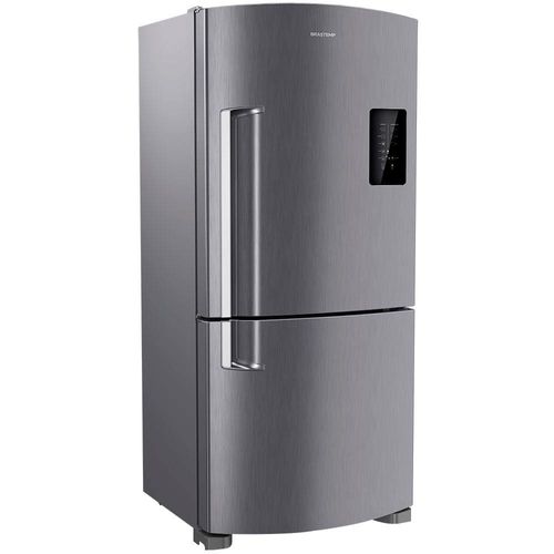 Geladeira Brastemp Inverse BRE85AK Frost Free com Twist Ice Advanced e Painel Touch Black 588 L – Inox 110V