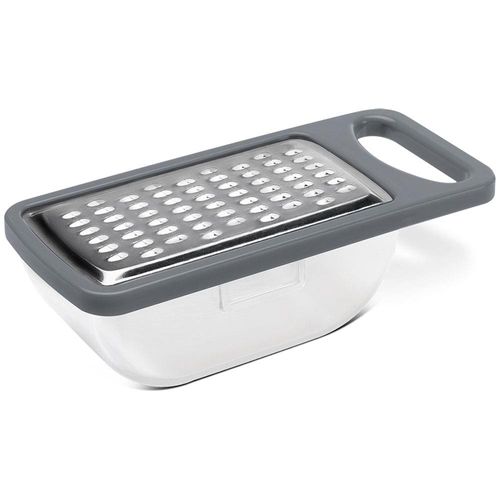 Ralador com Pote Coletor Aço Inox Brinox Top Pratic 2204/327 - Cinza