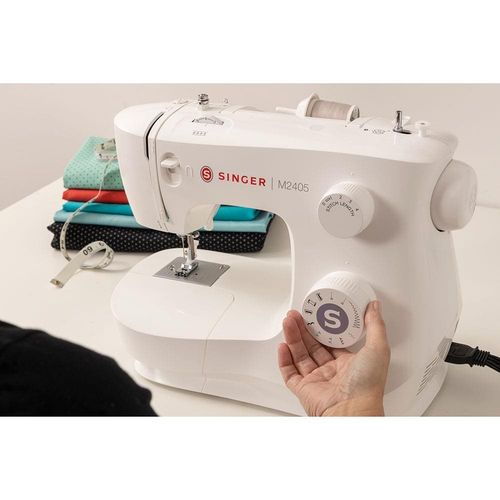 Máquina de Costura Mecânica Singer M2405 - Branca 220V