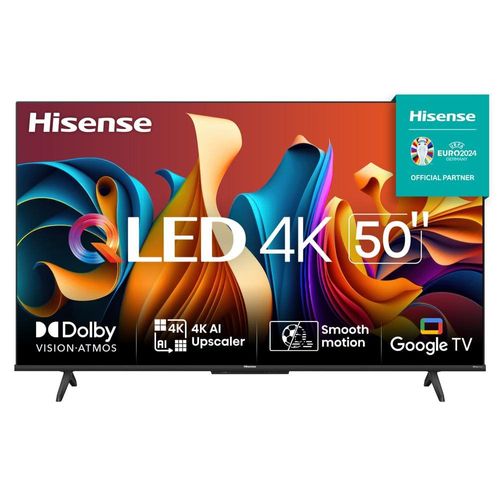 Smart TV 50” Hisense Ultra HD 4K QLED Q6N, Google TV com HDR10+, Dolby Atmos, Modo Esporte, Modo Jogo e Compatível com Alexa - 50A51HSV