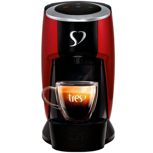 Cafeteira Espresso TRES Touch Automática Multibebidas - Vermelha 220V