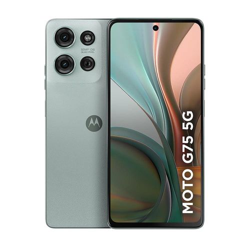 Smartphone Motorola Moto G75 Cinza 5G, 256GB, 16GB RAM Boost, Processador Octa-Core, Câmera Traseira 50MP + 8MP, Selfie de 16MP e Tela de 6.8"