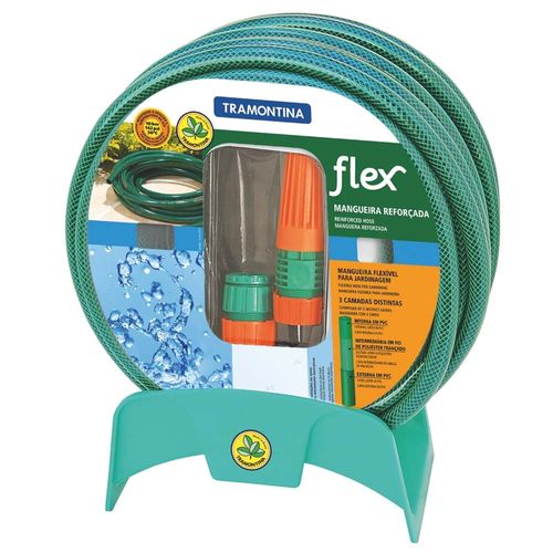 Mangueira Tramontina Flex 20m PVC com Suporte Fixo - Verde