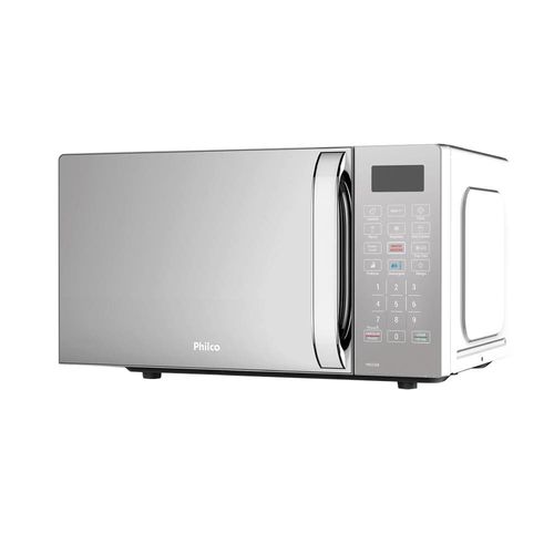 Forno de Micro-ondas Philco PMO23EB com Menu FIT 20 Litros - Branco e Prata 110v