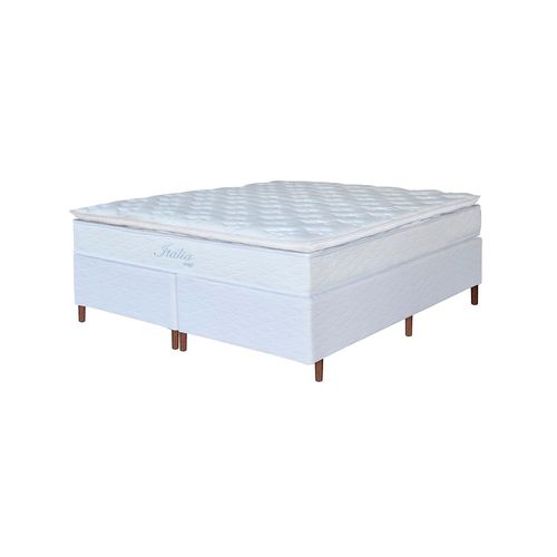 Cama Box King Size Umaflex Italia Jacquard 72x193x204 - Branco