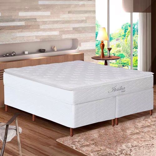 Cama Box King Size Umaflex Italia Jacquard 72x193x204 - Branco