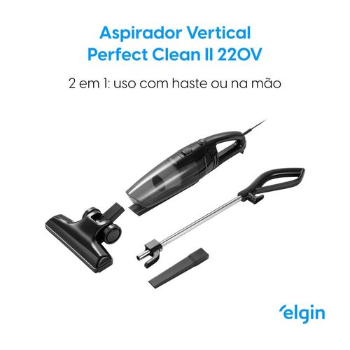 Aspirador de Pó Vertical Elgin Perfect Clean II com Filtro HEPA, Reservatório e Coletor Transparente - 1200W 220V