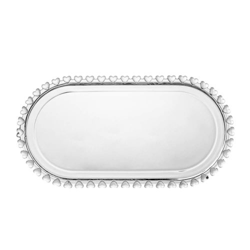 Travessa Oval de Cristal Lyor Coração – 2,5x13x25 cm (AxLxP)