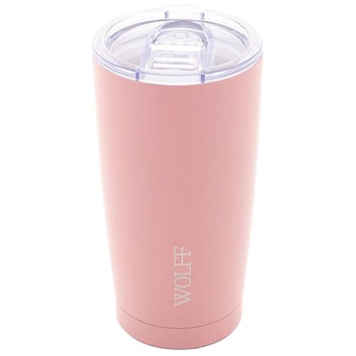 Copo Térmico Wolff 29145 com Tampa e Parede Dupla Rosa - 600 ml