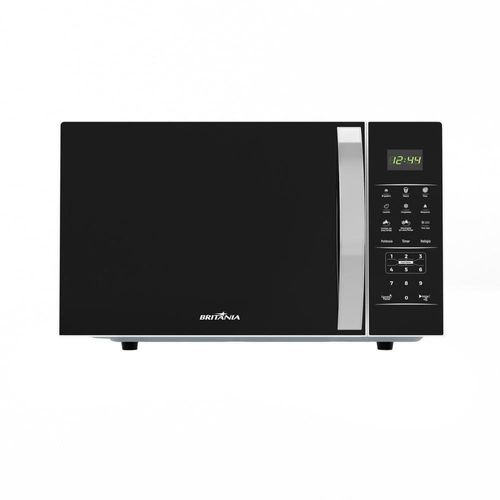 Cooktop a Gás 4 Bocas Britânia Chef Bisote 4 Bivolt – Preto + Micro-Ondas Britânia BMO28 com Função Timer e Descongelar - 25 litros 110V