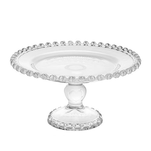 Prato Redondo de Cristal com Pé Lyor Coração – 10x19,5cm (AxP)
