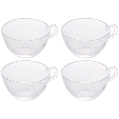 Conjunto com 4 Xícaras para Chá Wolff Pearl em Cristal - 180 ml