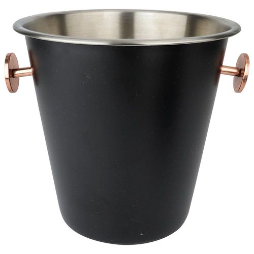 Balde para Gelo Fracalanza Champanheira em Aço Inox Preto/Cobre - 4,6 L