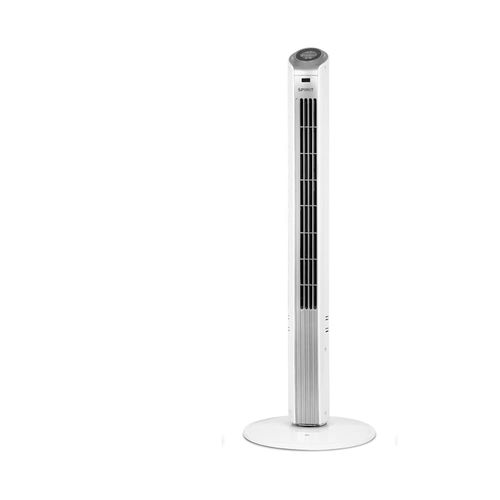 Ventilador de Torre 90cm Spirit Slim 40W de Potência com 3 Velocidades, Função Bom Sono e Vento Natural – Branco/Prata 220V