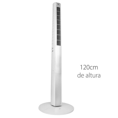 Ventilador de Torre Spirit TS1200 com 3 Velocidades, Função Oscilante e Controle Remoto – Branco 220V