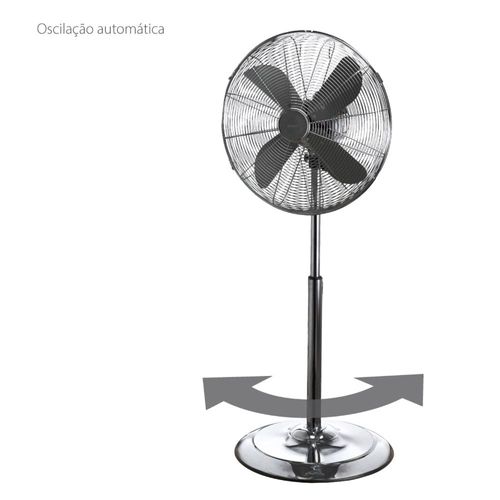 Ventilador de Coluna 40cm Spirit Retro com 3 Velocidades e Função Oscilação – Chumbo Metálico 220V