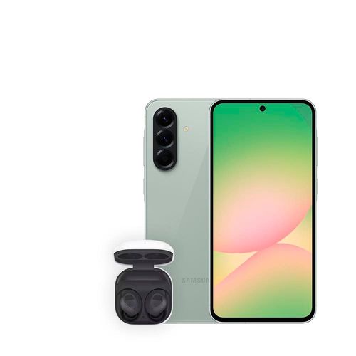 Smartphone Samsung Galaxy A56 5G Verde 128GB, 8GB RAM, Câmera Tripla 50MP, Tela Super AMOLED 6.7", IP67, NFC e Recursos AI + Galaxy Buds FE - Grafite