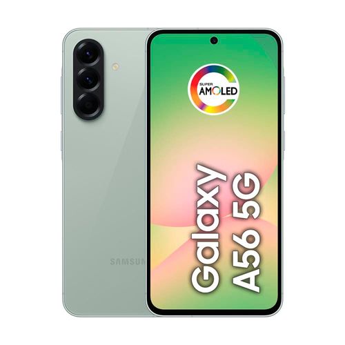 Smartphone Samsung Galaxy A56 5G Verde 256GB 8GB RAM, Câmera Tripla até 50MP, Tela Super AMOLED 6.7", IP67, NFC, Vídeo HDR e Recursos AI
