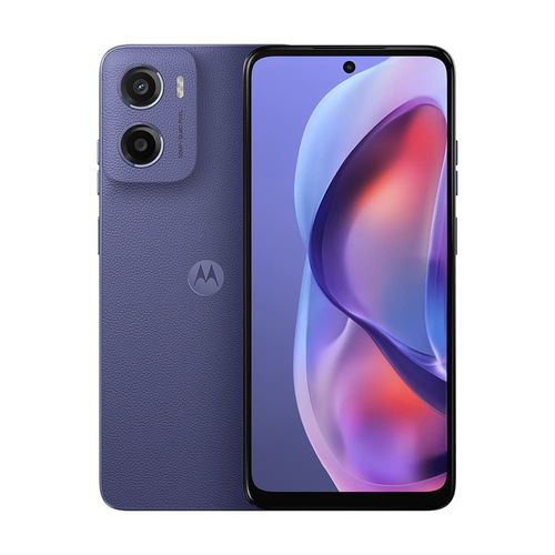 Smartphone Motorola Moto g05 Violeta Vegan Leather 128GB 12GB (4GB RAM + 8GB Ram Boost) e Camera 50MP, AI Bateria de 5200 mAh Tela 6.7" e Superbrillho