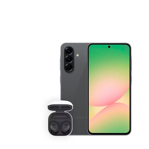 Smartphone Samsung Galaxy A56 5G Preto 256GB, 8GB RAM, Câmera Tripla 50MP, Tela Super AMOLED 6.7", IP67, NFC e Recursos AI + Galaxy Buds FE - Grafite
