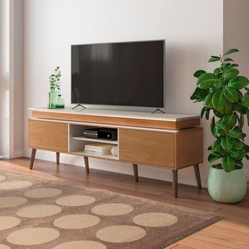 Rack Artely Lumina para TV`s de até 75" Cinamomo/Off White