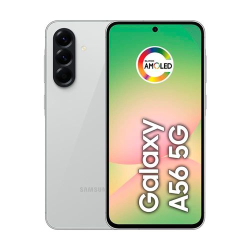 Smartphone Samsung Galaxy A56 5G Cinza 128GB, 8GB RAM, Câmera Tripla 50MP, Tela Super AMOLED 6.7", IP67, NFC e Recursos AI + Galaxy Buds FE - Grafite