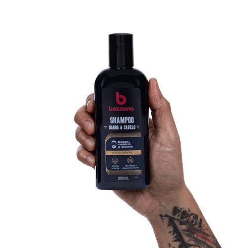 Shampoo Bozzano Cabelo, Barba e Bigode 200ml